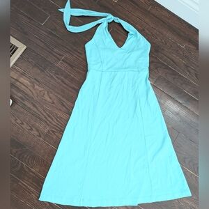 Patagonia Morning Glory Halter Dress in bright turquoise, xs or s no tag
